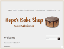 Tablet Screenshot of hopesbakeshop.com